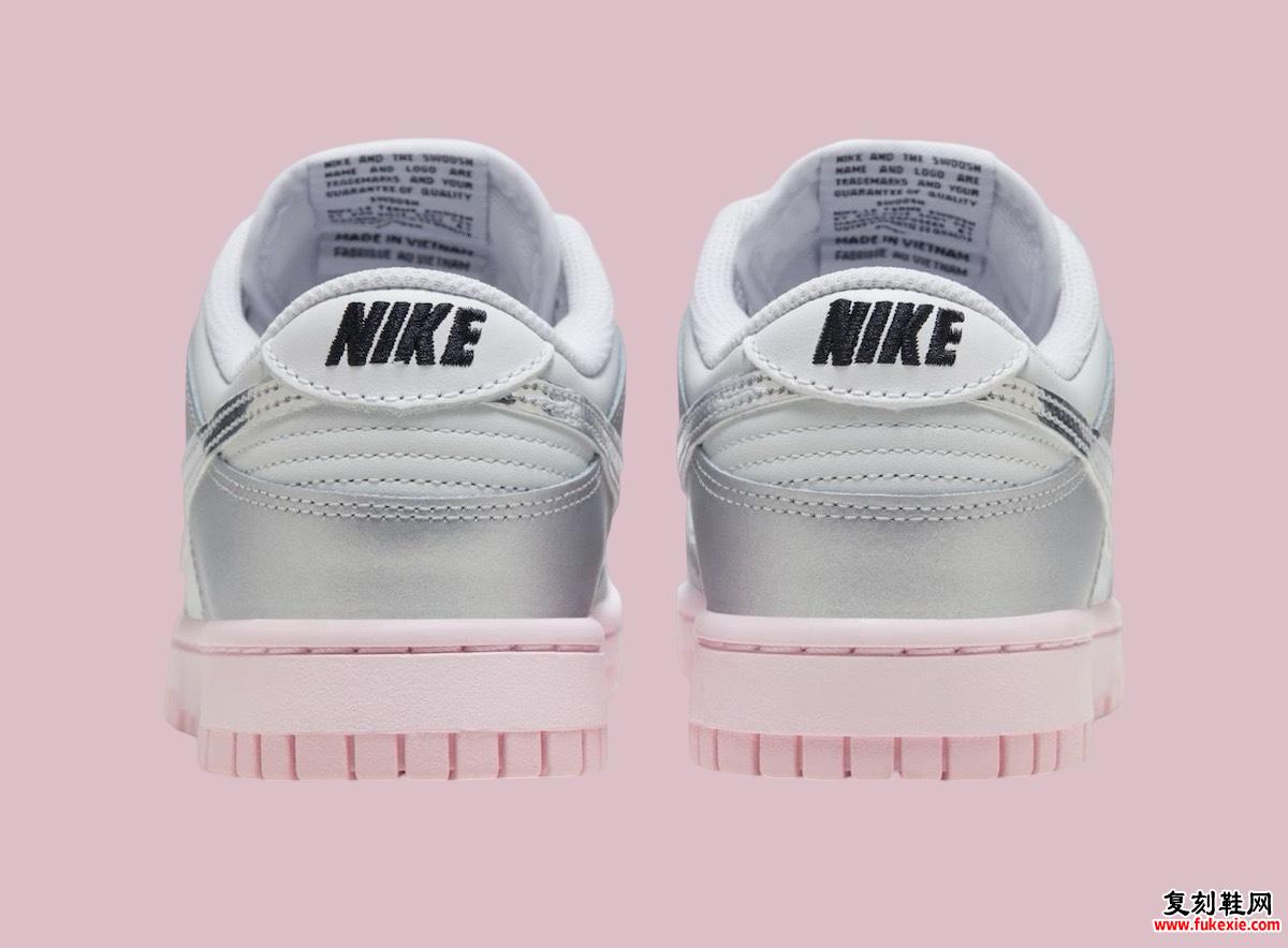 NIKE DUNK LOW LX “METALLIC SILVER/PINK FOAM” 2024 年秋季发售 货号：HM3698-006