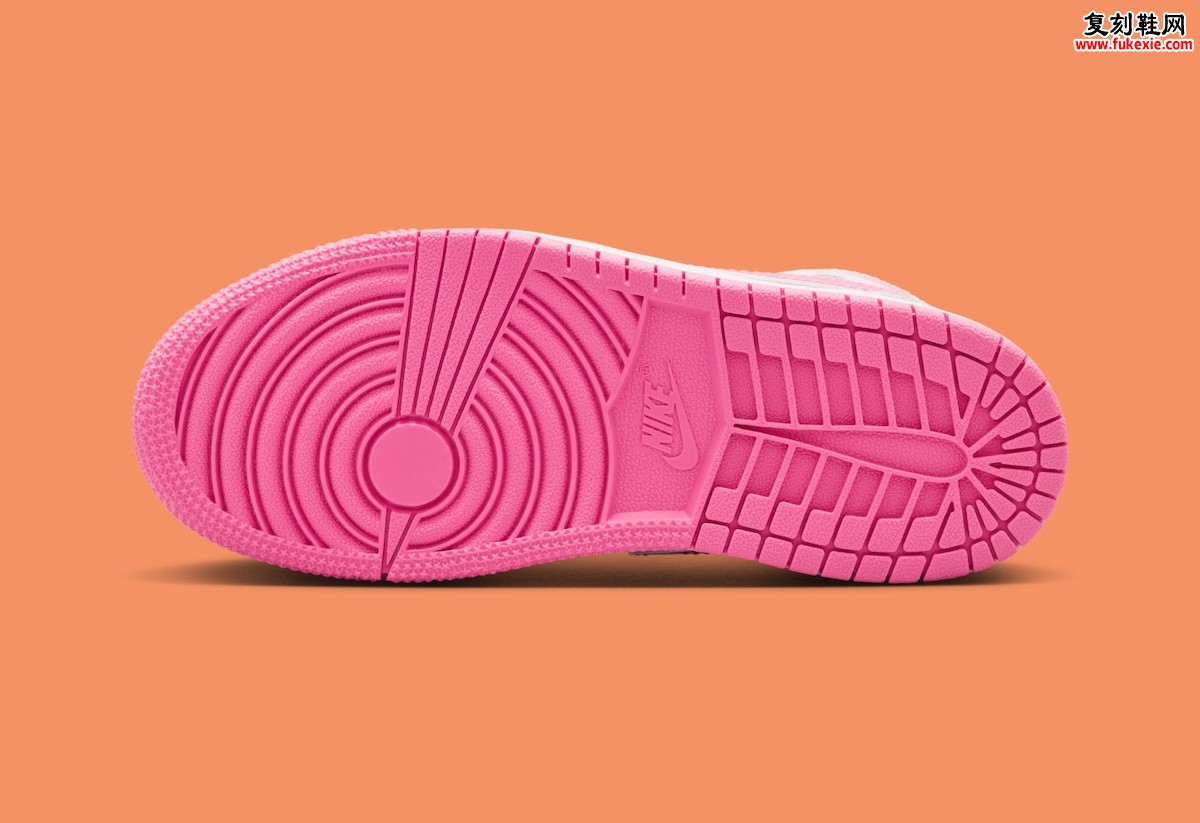 Air Jordan 1 Mid GS “Pink Bloom”‘粉绽’ 以浮雕花瓣与可拆花饰装点少年时光