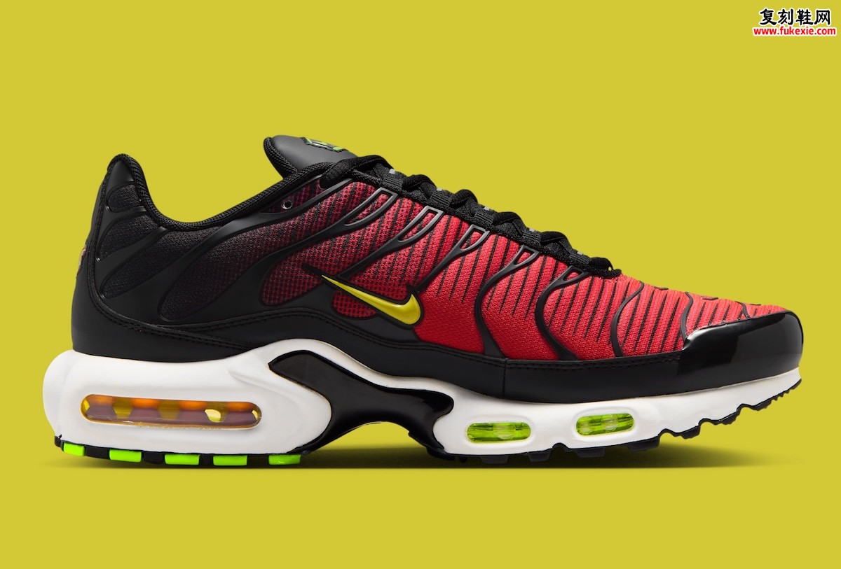Nike Air Max Plus“黑/亮红”2026夏季发售，渐变鞋面与霓虹点缀演绎经典TN风潮