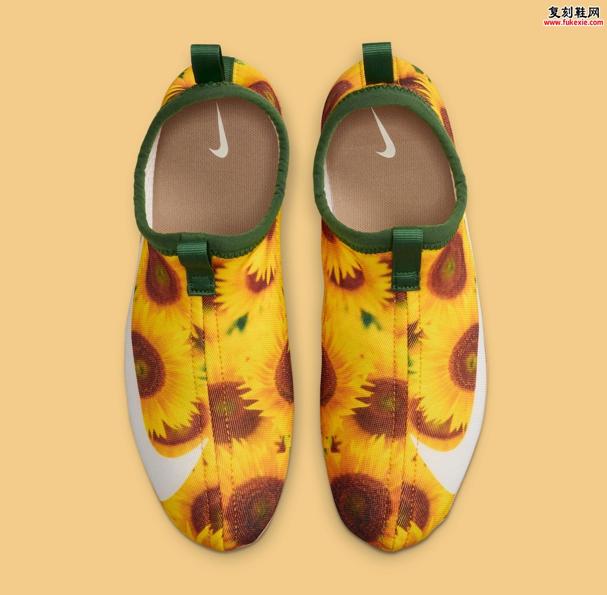 向日葵花卉印花透气网面可拆卸透明外笼双形态穿搭 Nike Rejuven8 Run Sunflowers 女性休闲鞋