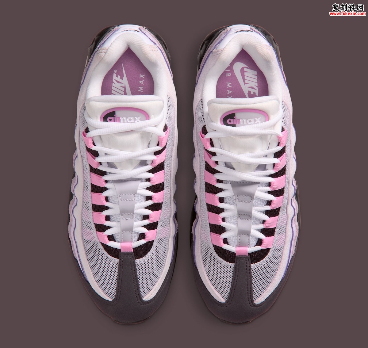 Nike Air Max 95“酒红灰”2026夏季女性专属发售,粉紫渐变层次搭配黑底中底平衡甜美与硬朗