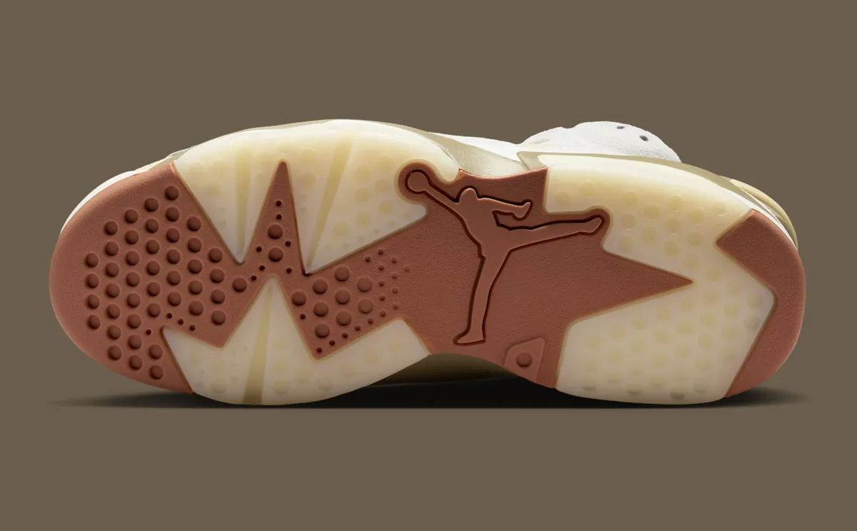 Women's Air Jordan 6 Sail/Neutral Olive outsole