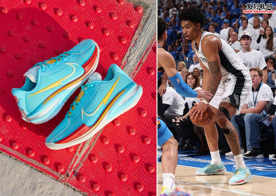 Dylan Harper 联名 Titan x Nike GT Cut 1 “Bleached Aqua” 漂白水绿配色，6月1日 Foot Locker 抢先发售
