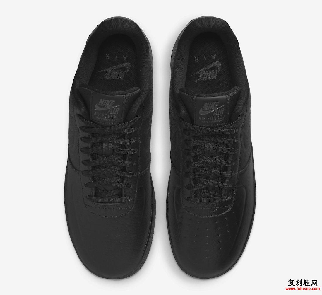 NIKE AIR FORCE 1 LOW WATERPROOF 发布“三重黑”货号：FB8875-001