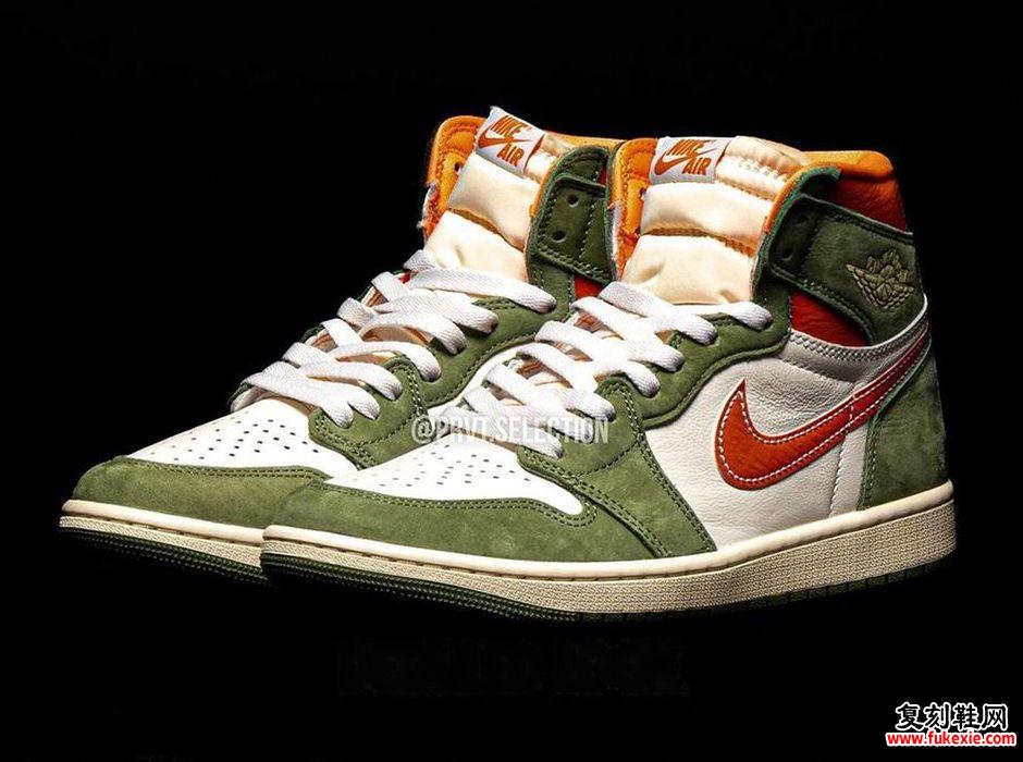 AIR JORDAN 1 HIGH OG CRAFT “CELADON”“青瓷” 货号： FB9934-300