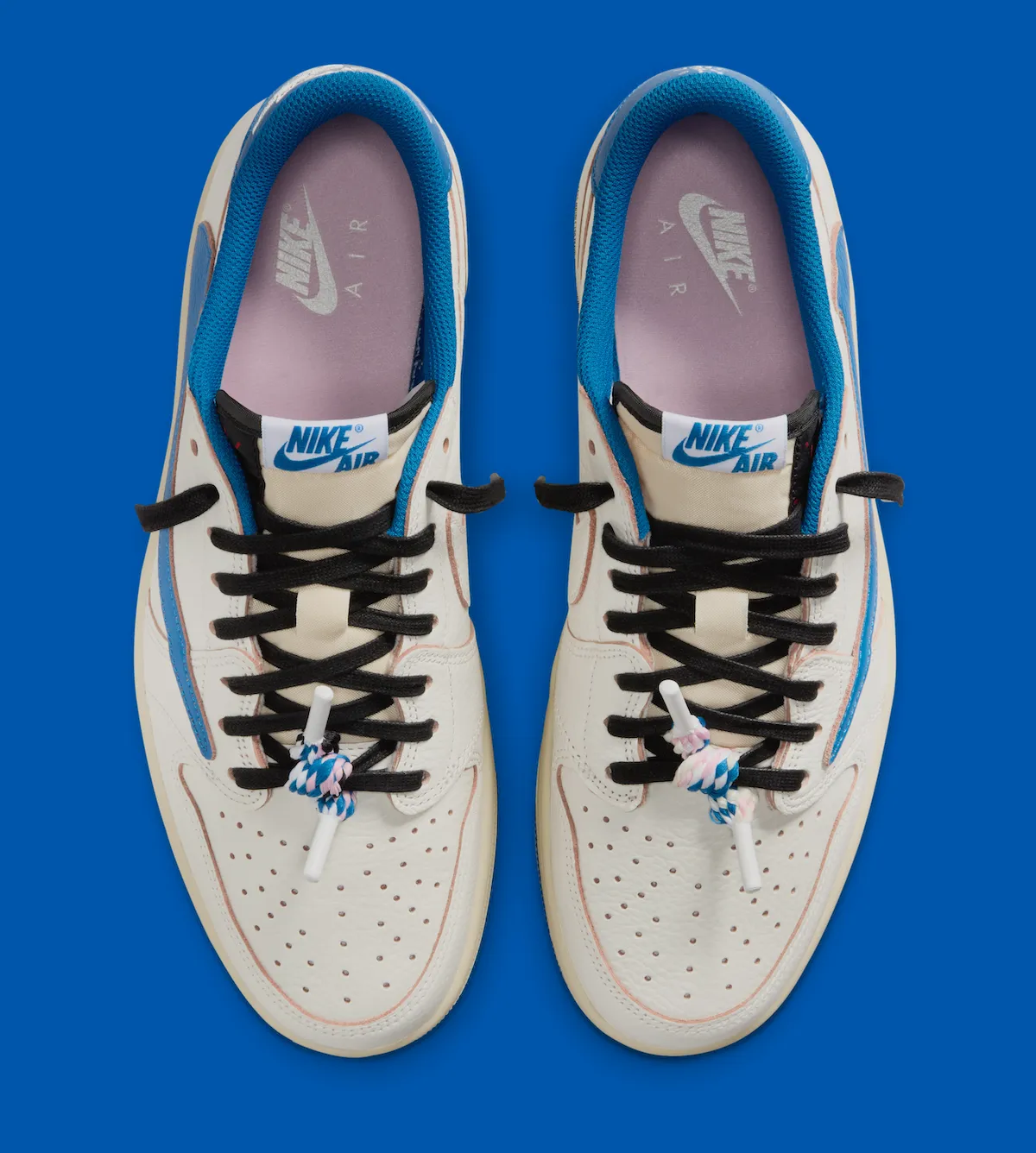 Travis Scott x Fragment x Air Jordan 1 Low OG AJ1低帮鞋2025年发售 军事蓝配色重塑经典