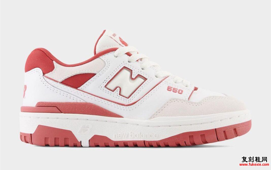 NEW BALANCE 550 以白红配色亮相 一起欣赏 货号：BB550STB