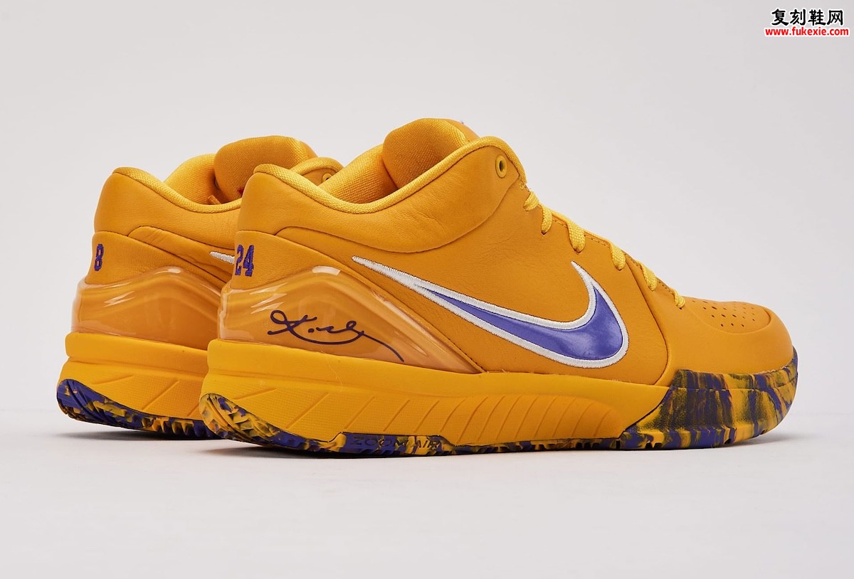 Kids’ Nike Kobe 4 “Draft Day Lakers” 湖人独立配色2026儿童尺码发售致敬紫金王朝三十年插图2 Kids’ Nike Kobe 4 “Draft Day Lakers” 湖人独立配色2026儿童尺码发售致敬紫金王朝三十年