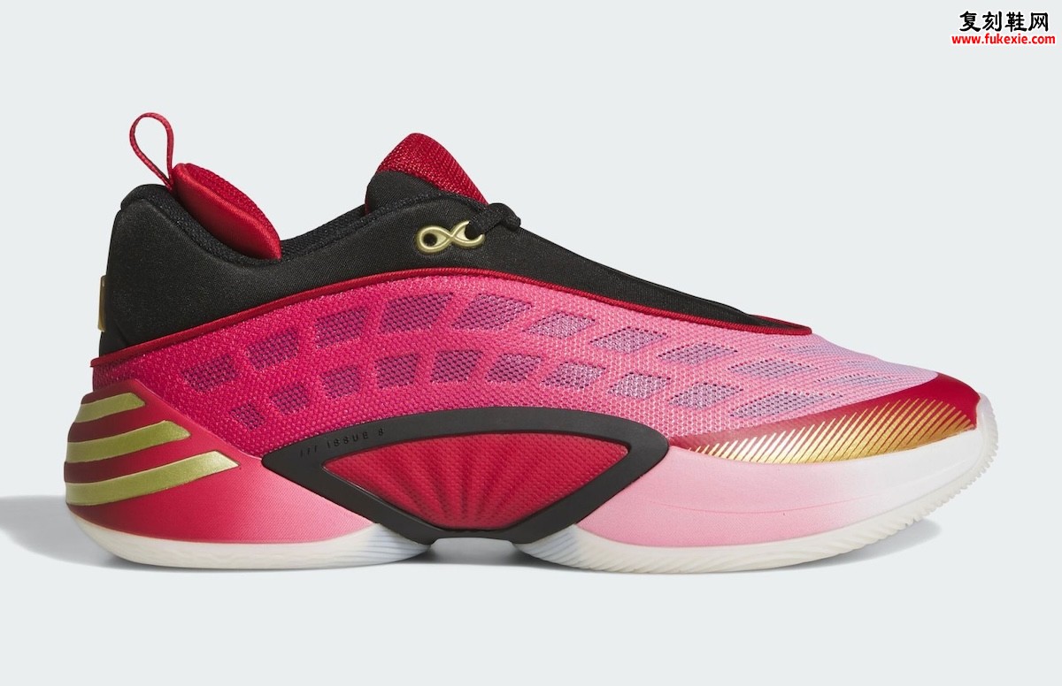 adidas DON Issue 8 “Cavs”骑士队复古红金配色致敬千禧年代经典渐变酒红与粉调秋季2026年正式发售缩略图
