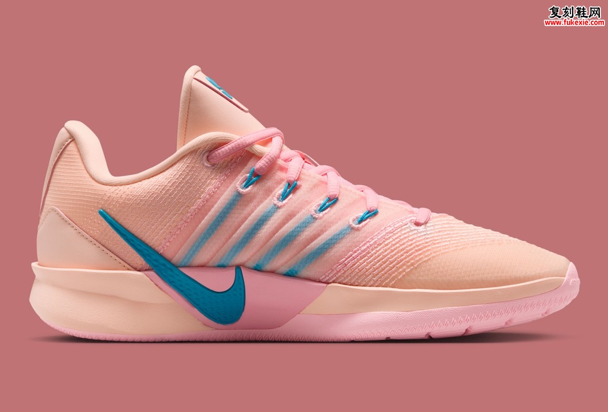 耐克Sabrina 3「绯红粉彩」配色亮相 粉蓝渐变设计诠释女性篮球美学