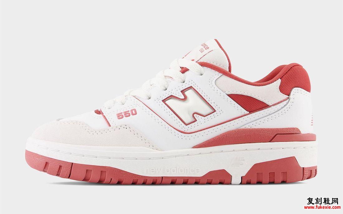 NEW BALANCE 550 以白红配色亮相 一起欣赏 货号：BB550STB