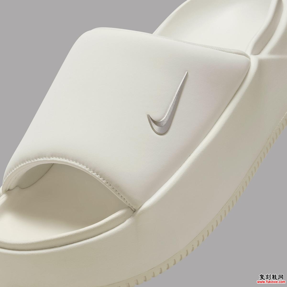 Nike Calm Elevation Slide “Sail/Silver” 2025深度解析：极简主义与机能美学的夏日革命