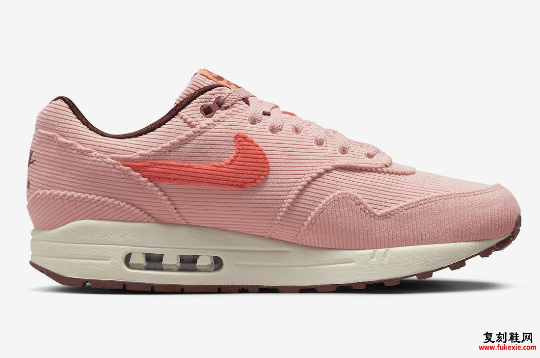 NIKE AIR MAX 1 “CORAL STARDUST CORDUROY” 5 月 26 日发布