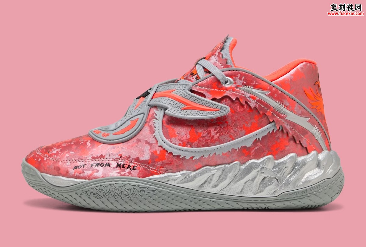 PUMA MB.05 Gets Coated in “Stainless”MB.05熔岩纹撕裂灰白登场，拉梅洛鲍尔五代签名鞋