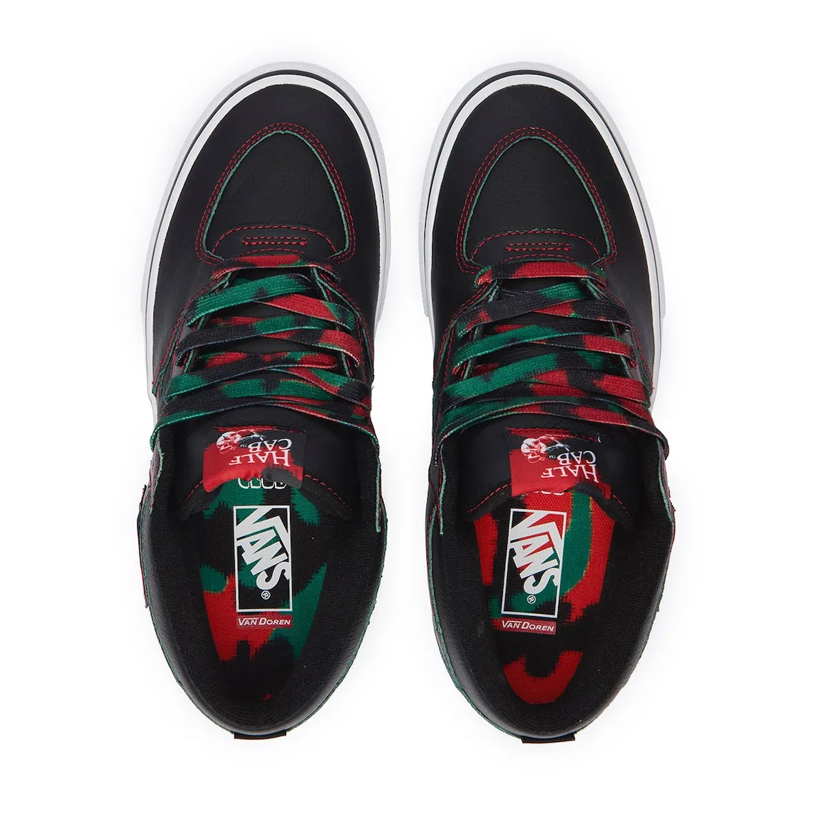 Crenshaw Skate Club x Vans Half Cab双色联名4月11日官网独家发售,黑红绿泛非配色