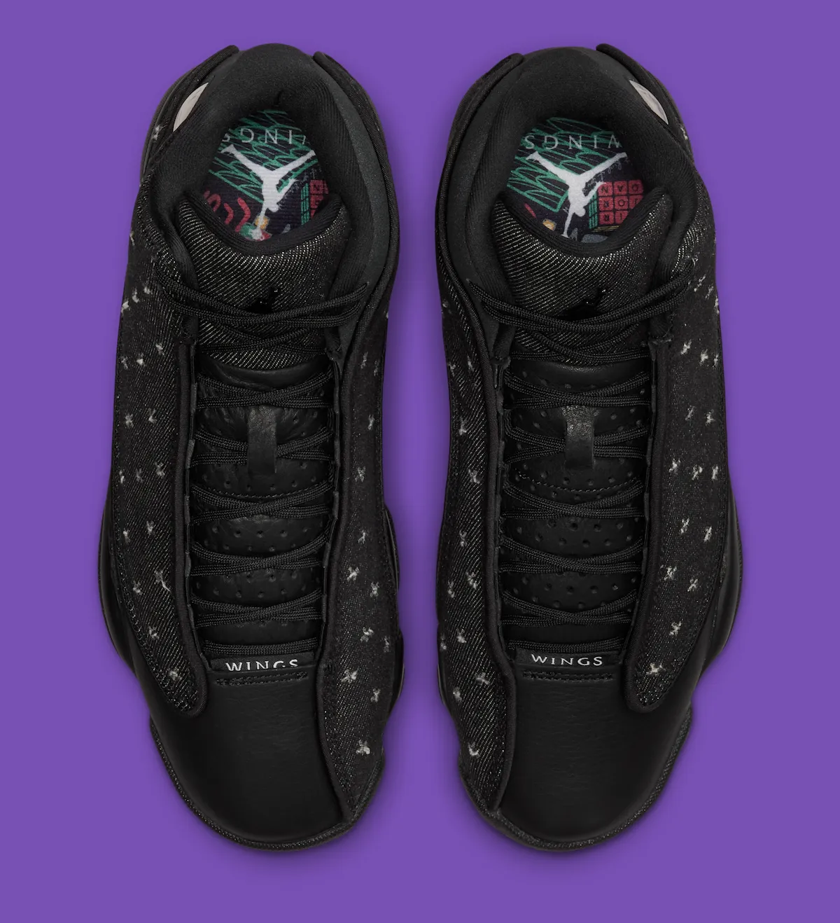 Air Jordan 13 Wings 公益教育联名 丹宁斜纹布 X 型缝线 五彩外底 2026 年 7 月 24 日发售插图3 Air Jordan 13 Wings 公益教育联名 丹宁斜纹布 X 型缝线 五彩外底 2026 年 7 月 24 日发售