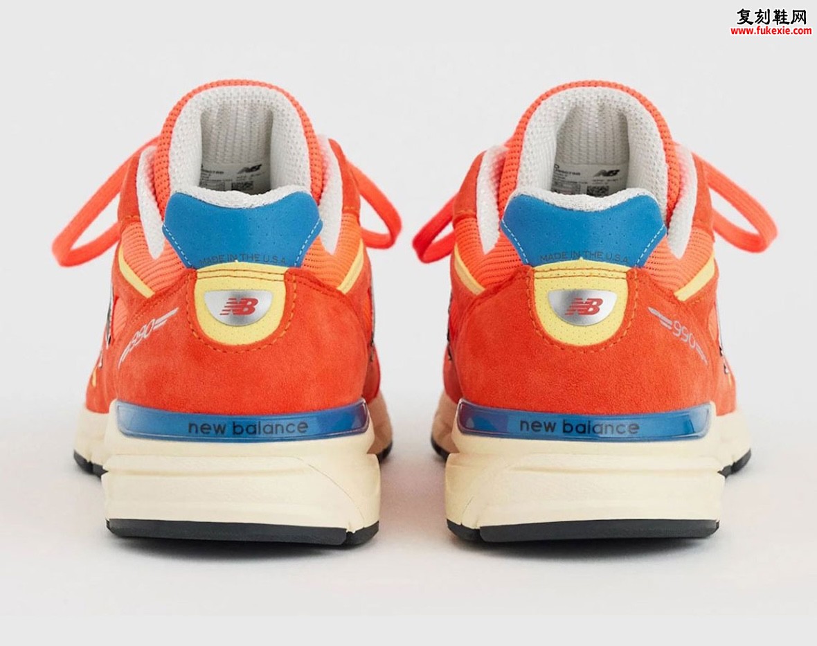 New Balance 990v4 “Bart Simpson” 美产红黄蓝辛普森灵感配色，复古做旧中底，2026年6月发售