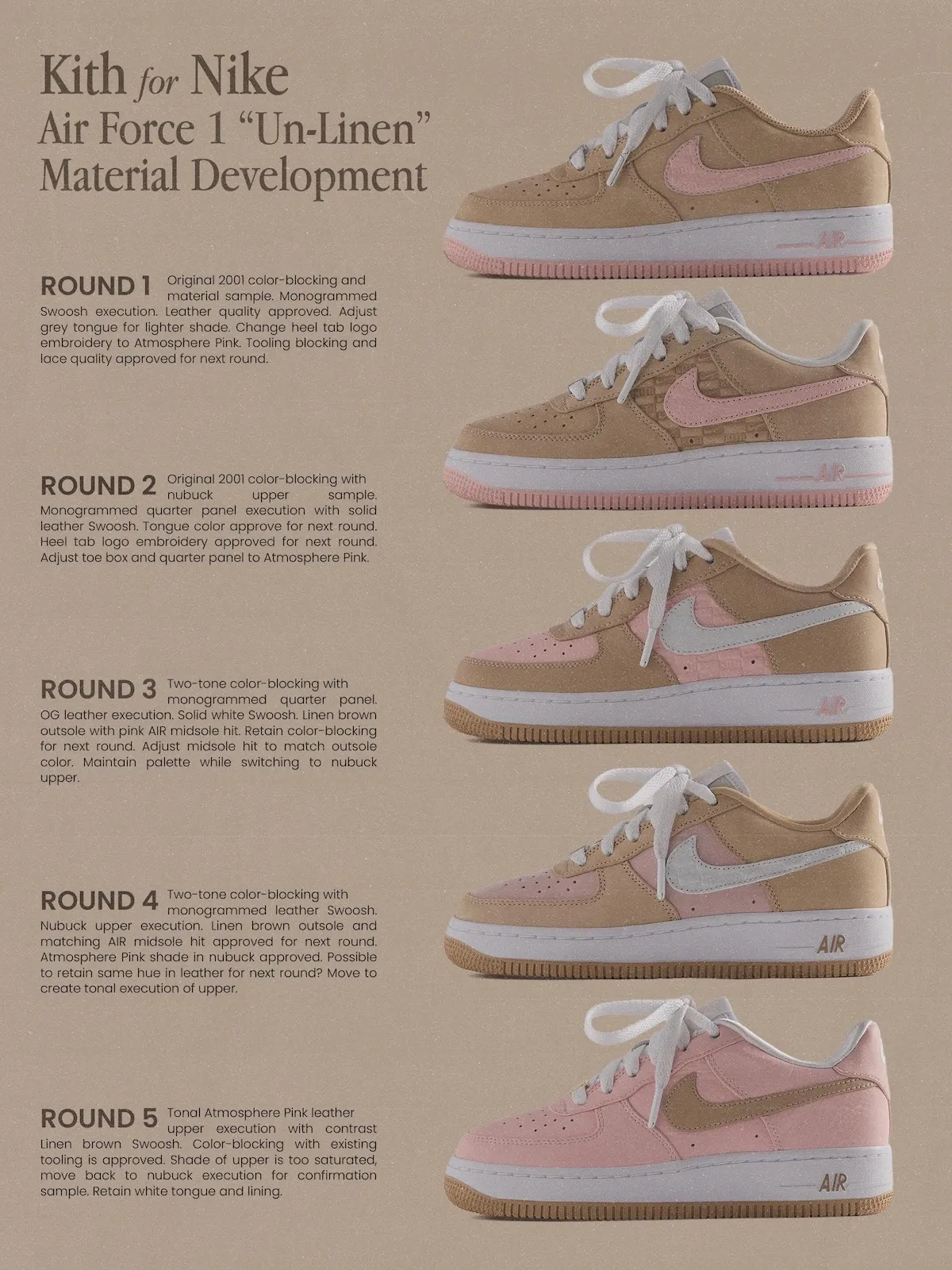 Kith x Nike “Linen” 系列7月20日发售,Un-Linen AF1与AM95共庆25周年传奇配色插图3 Kith x Nike “Linen” 系列7月20日发售,Un-Linen AF1与AM95共庆25周年传奇配色