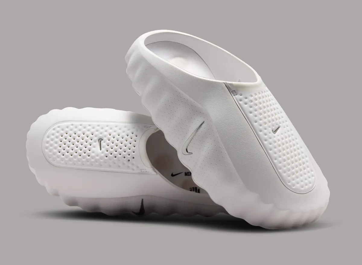 Nike Mind 001 “Summit White” 女款夏季拖鞋登场，白色网面透气开口凉鞋，22区独立泡棉鞋底缩略图