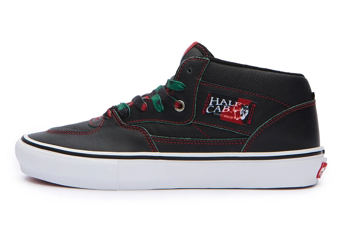 Crenshaw Skate Club x Vans Half Cab双色联名4月11日官网独家发售,黑红绿泛非配色