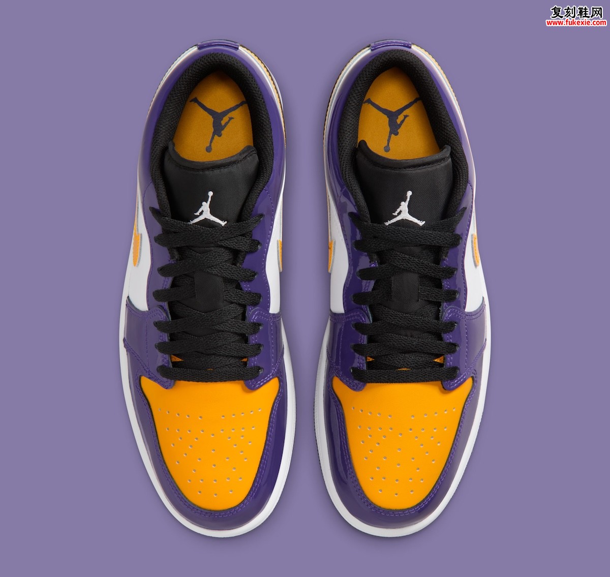经典紫金美学的低帮演绎：Air Jordan 1 Low ‘湖人’ 配色2026春季登场，漆皮奢华重塑球场活力