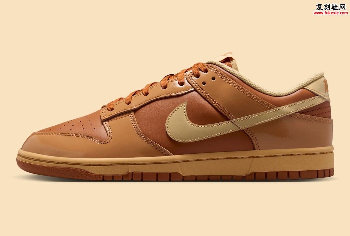Nike Dunk Low “Wheat Donut” 枫糖甜甜圈配色2026夏季发售：光泽漆皮与暖棕层次演绎甜品美学