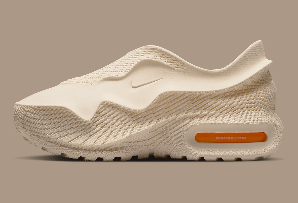 耐克Air Max 1000'燕麦'配色发售前瞻:3D打印工艺开启球鞋新纪元