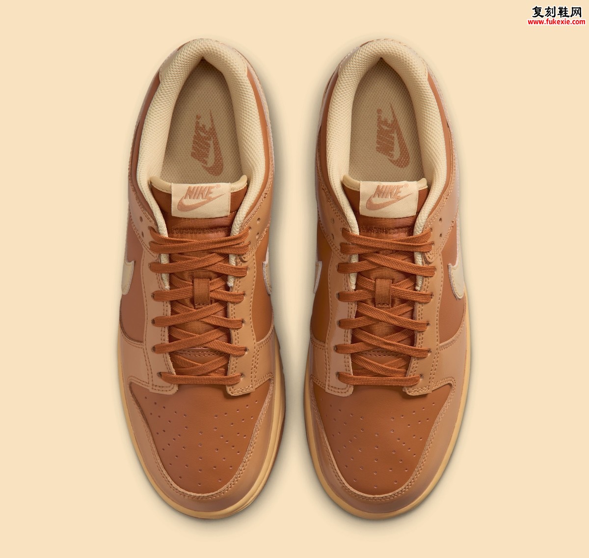 Nike Dunk Low “Wheat Donut” 枫糖甜甜圈配色2026夏季发售：光泽漆皮与暖棕层次演绎甜品美学