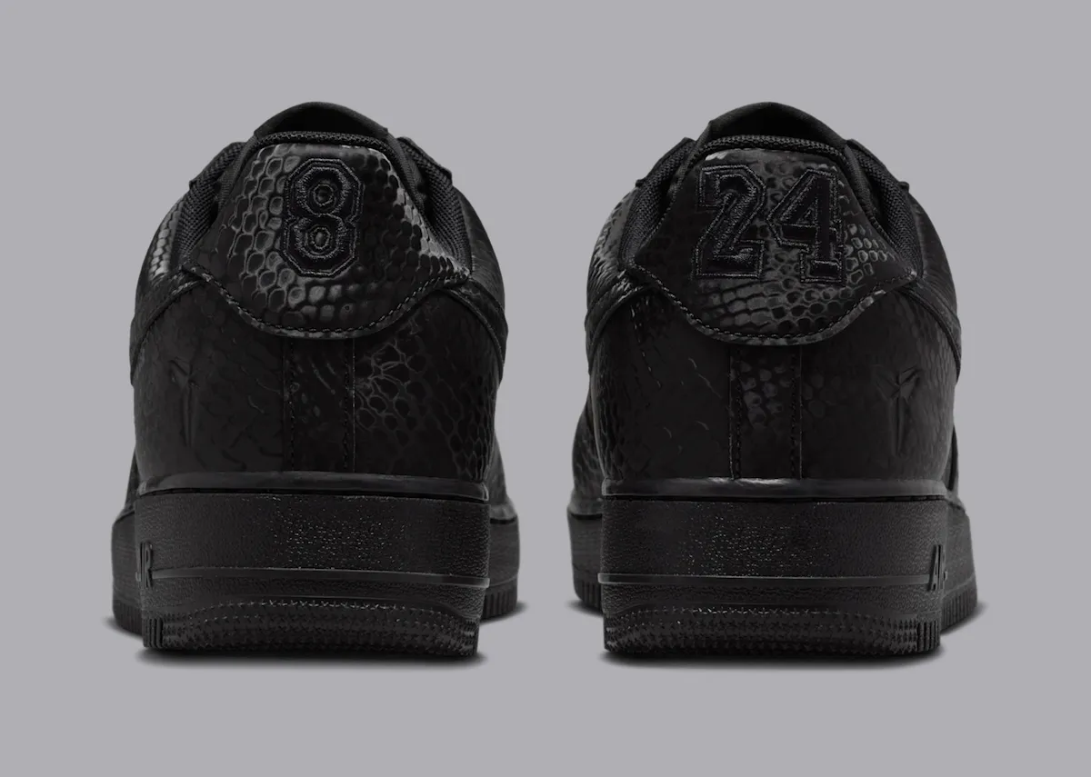 Kobe Bryant x Nike Air Force 1 Low “Triple Black” 科比联名AF1全黑复刻鞋11月发售