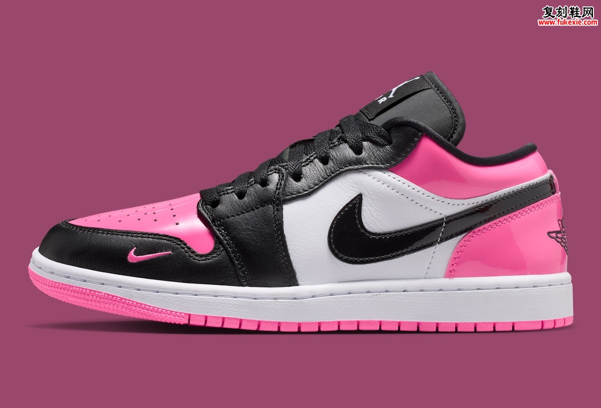 Air Jordan 1 Low Patent“Pinksicle”2026年4月女性专属发售，漆皮亮粉重构黑红脚趾经典布局
