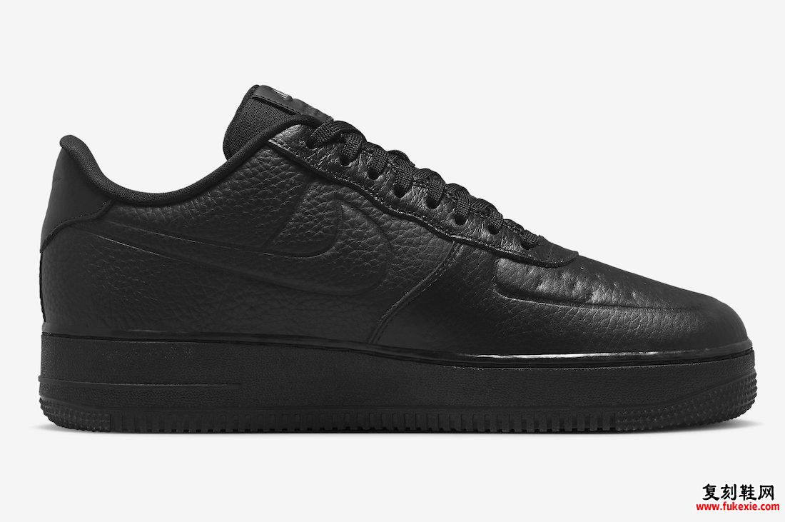 NIKE AIR FORCE 1 LOW WATERPROOF 发布“三重黑”货号：FB8875-001