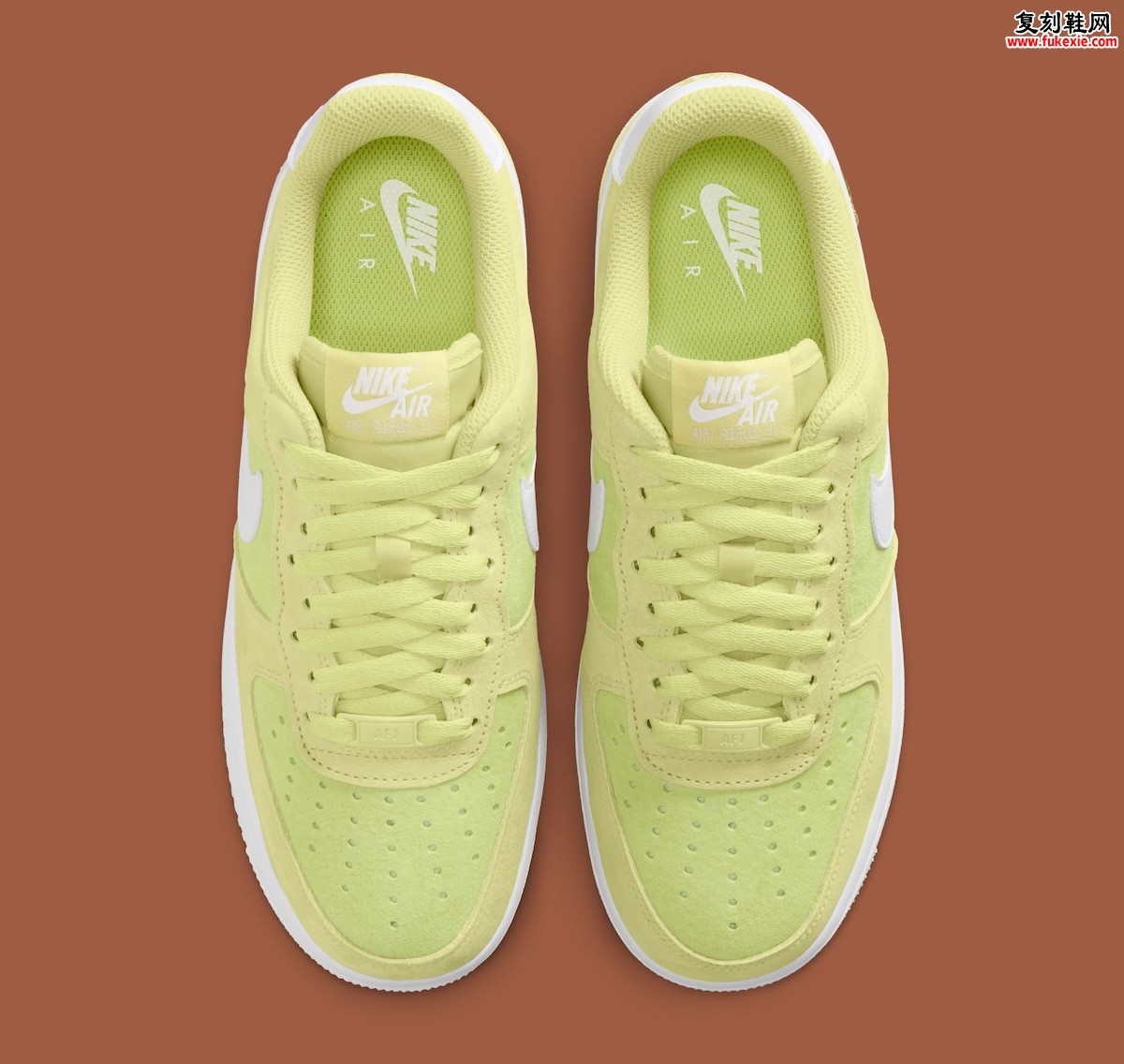 Nike Air Force 1 Low “Fennel/Lime Ice”「茴香青柠」配色 麂皮渐变致敬千禧细节