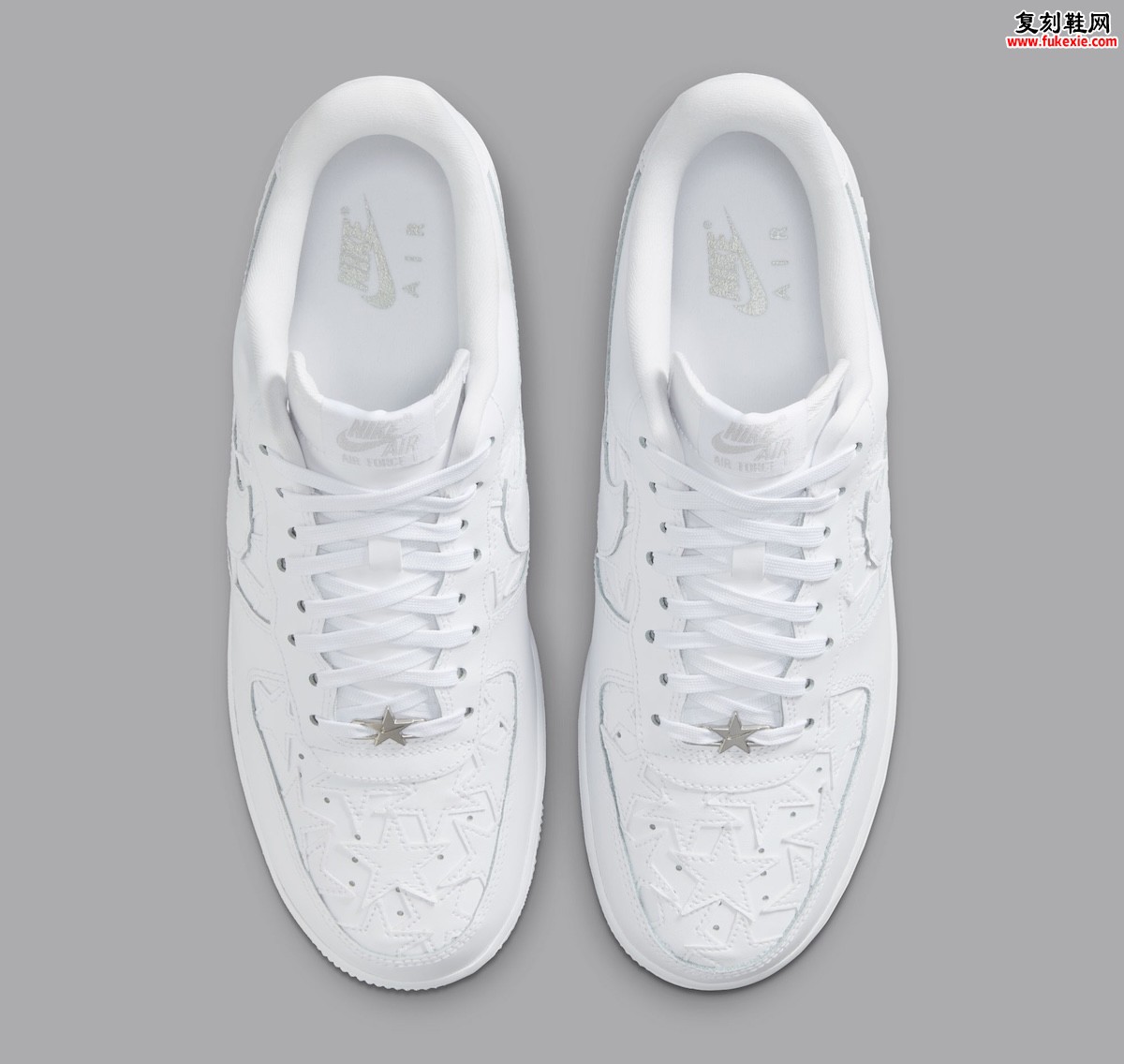 Nike Air Force 1 Low “White Stars” 全白鞋身暗藏立体星星刺绣，2026夏季发售