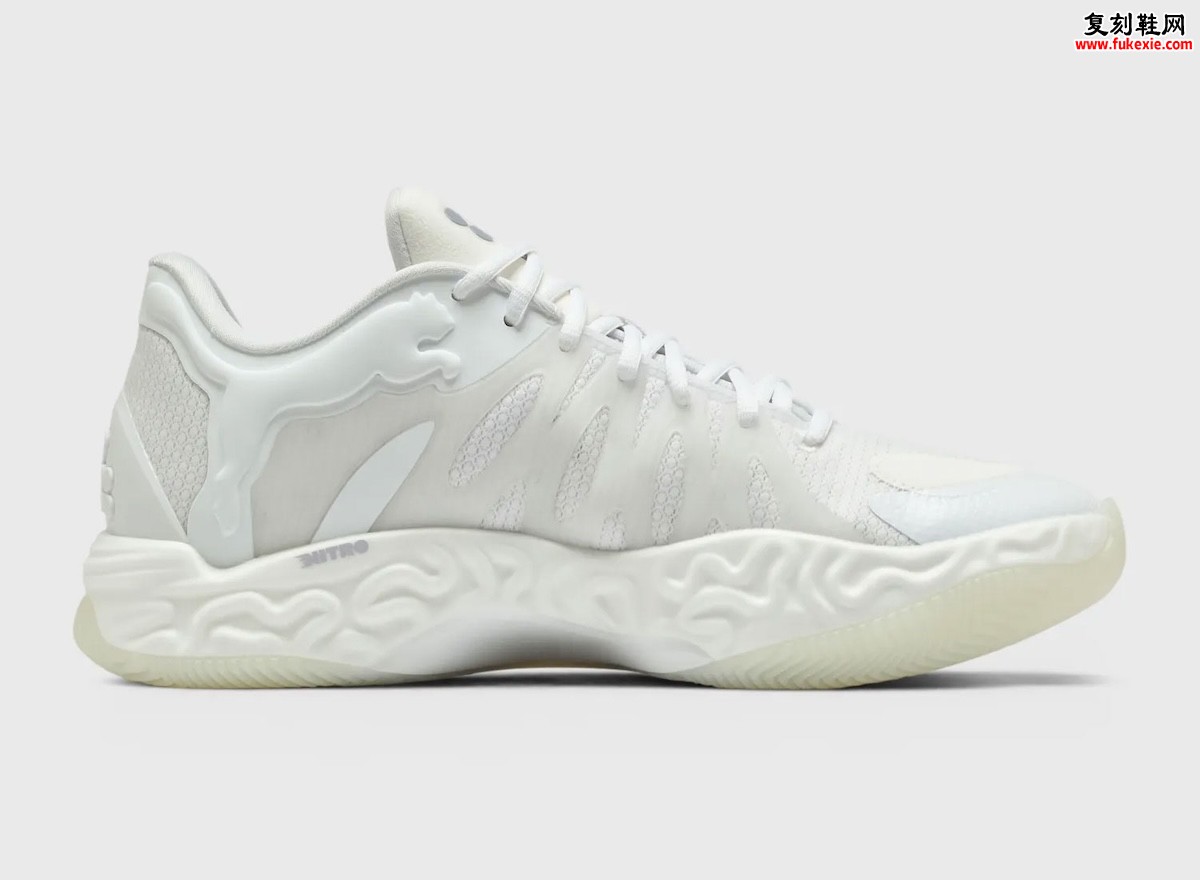 PUMA Hali 1 网面纯白 指纹 NITRO 中底 半透 TPU 巨形 PUMA 环踝 结构后跟 半透外底 低帮 2026