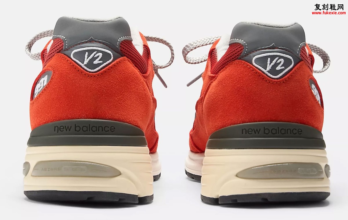 New Balance 991v2“石榴红”2026年4月16日发售,英产跑鞋以活力橙红渐变搭配FuelCell科技升级