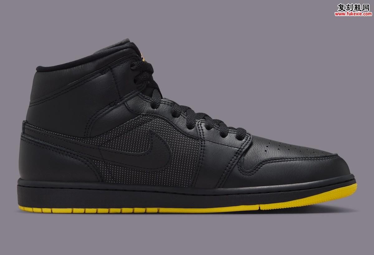 Air Jordan 1 Mid Comic Book 半色调网点拼接黑色皮革,Opti Yellow 外底,2026 年 7 月低调登场插图2 Air Jordan 1 Mid Comic Book 半色调网点拼接黑色皮革,Opti Yellow 外底,2026 年 7 月低调登场