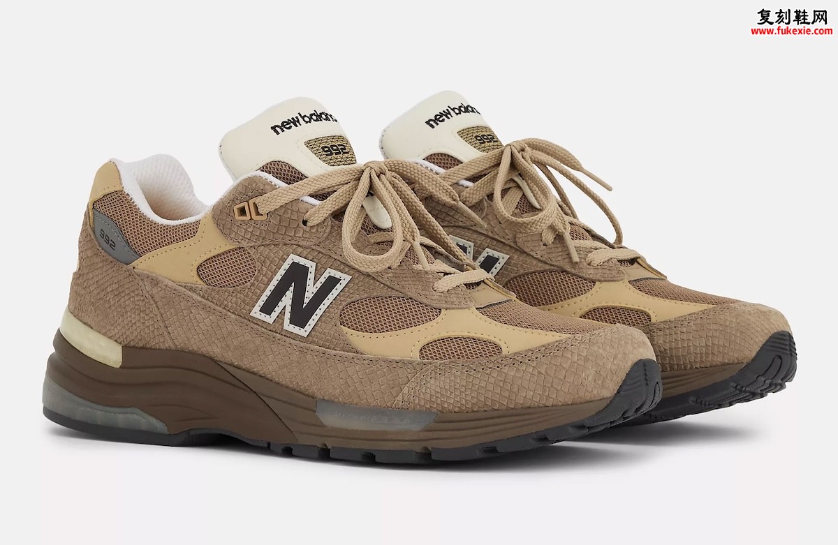 New Balance 992新百伦992「浮木」配色即将发售 罕见蛇纹皮料点缀经典大地色系