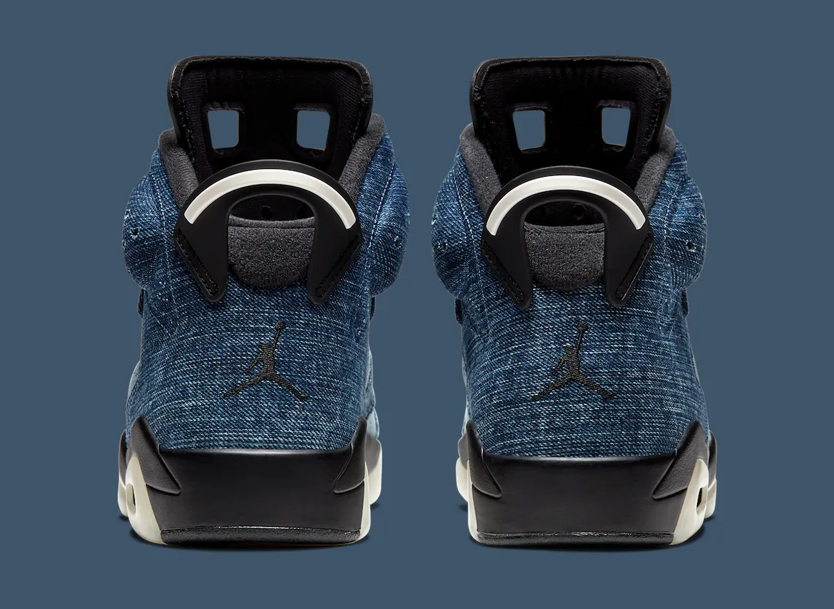 Air Jordan 6 “Washed Denim”乔丹6代水洗丹宁复刻鞋 跨越时空的经典设计与街头时尚融合