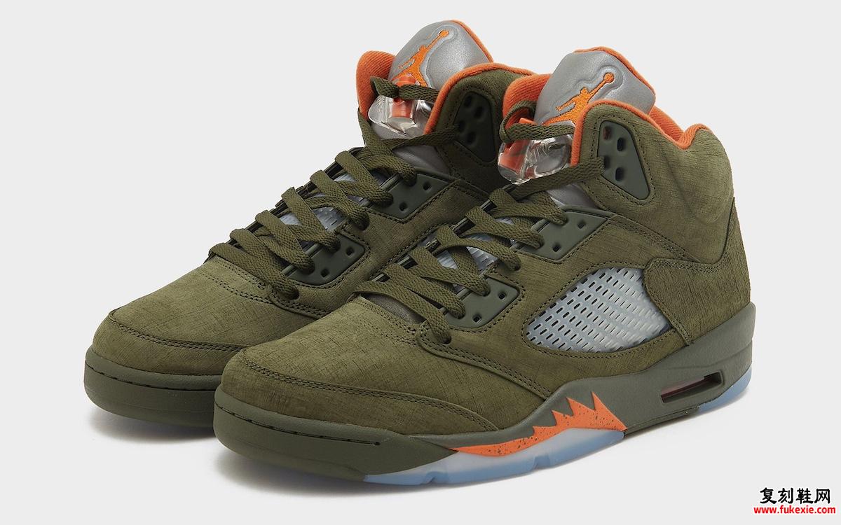 AIR JORDAN 5 “OLIVE” 将于 2024 年 3 月回归 货号：DD0587-308