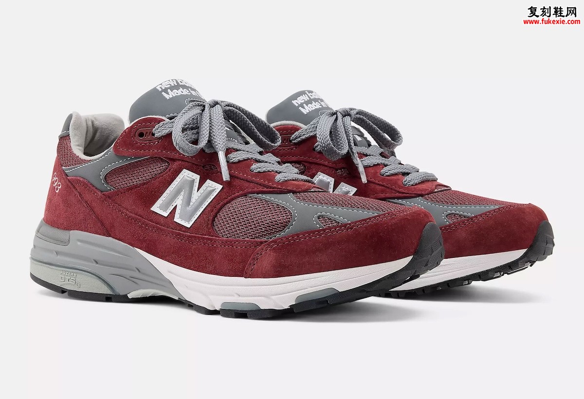 New Balance 993 ‘Burgundy’酒红麂皮美产复古跑鞋2026夏季发售，定价200美元